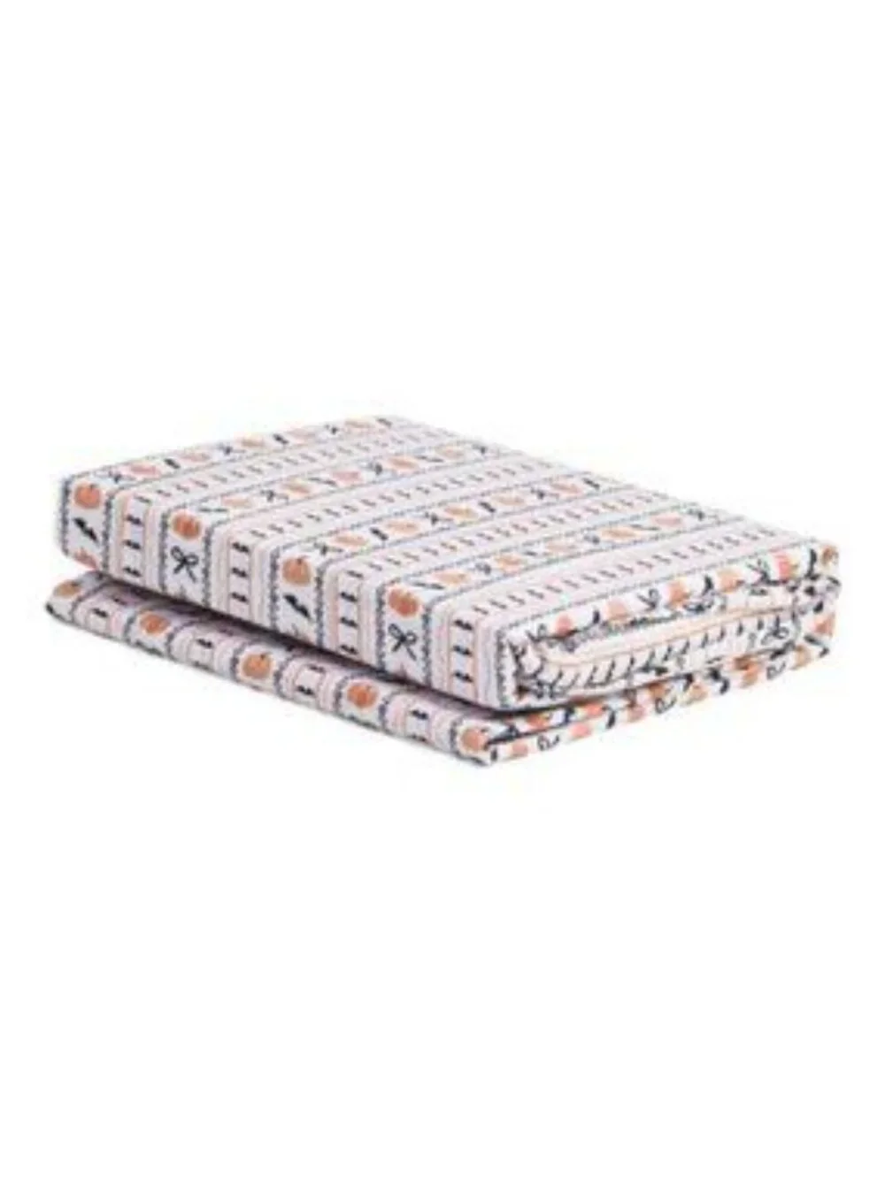 CUPCAKES & CASHMERE Pumpkin Party Striped Sheet Set